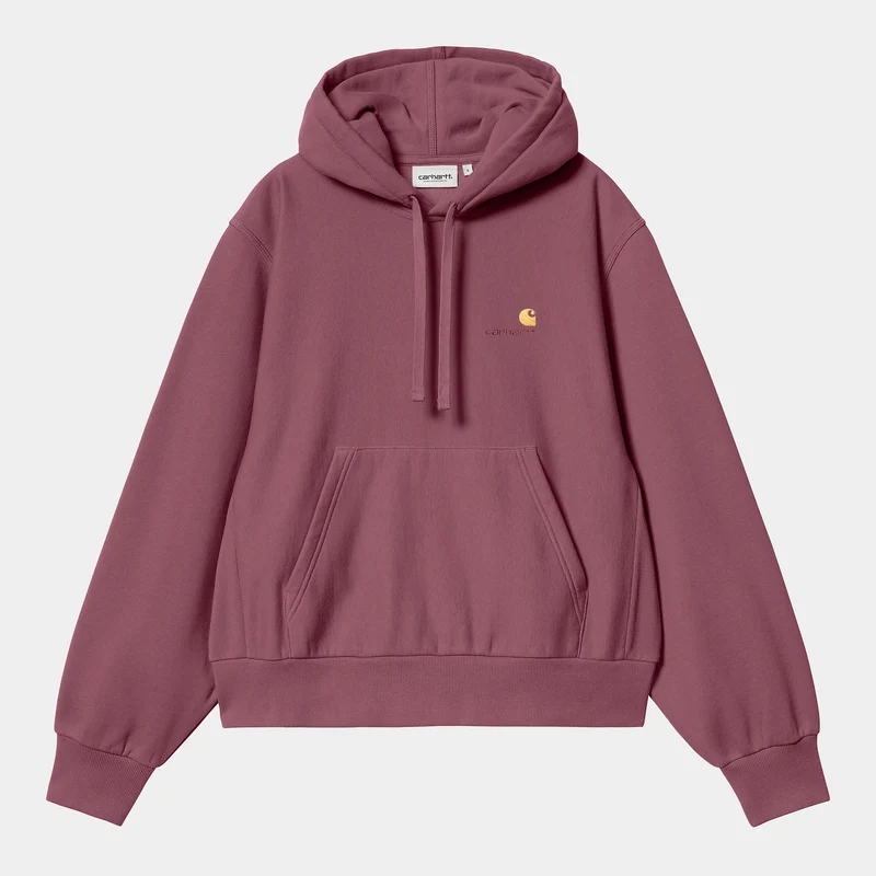 Carhartt WIP DAMES American Script Sweat Hoodie - Dusty Fuchsia
