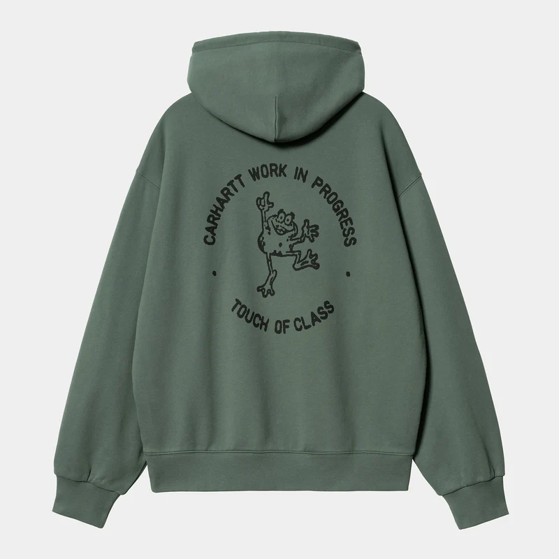 Carhartt WIP Herenstempelhoodie - Eendgroen