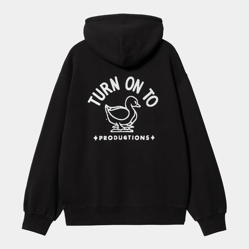 Carhartt WIP Heren stempel hoodie - zwart