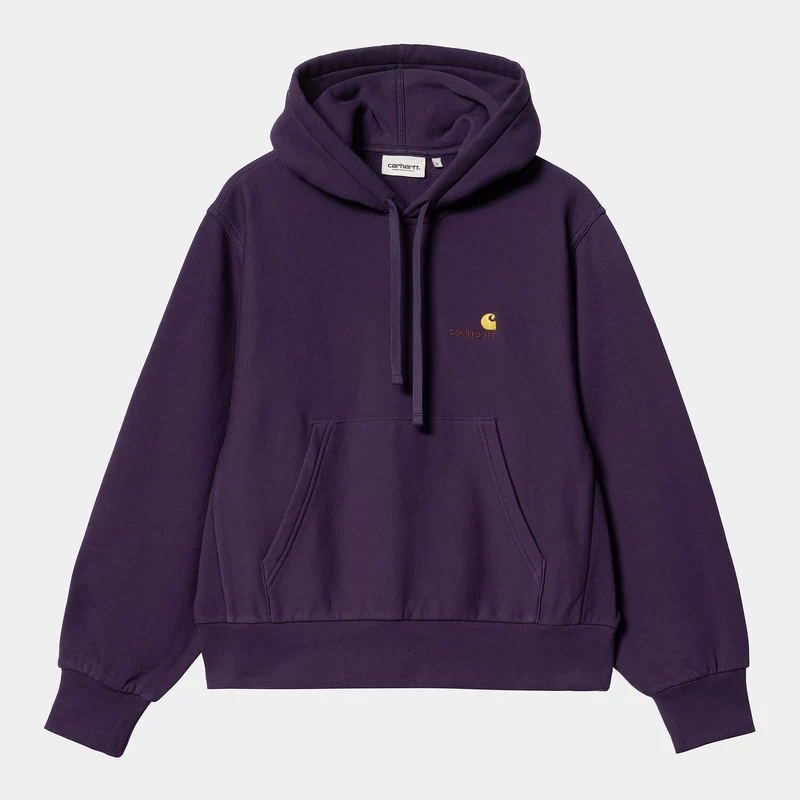 Carhartt WIP Dames HD American Script Sweatshirt met capuchon - Cassis