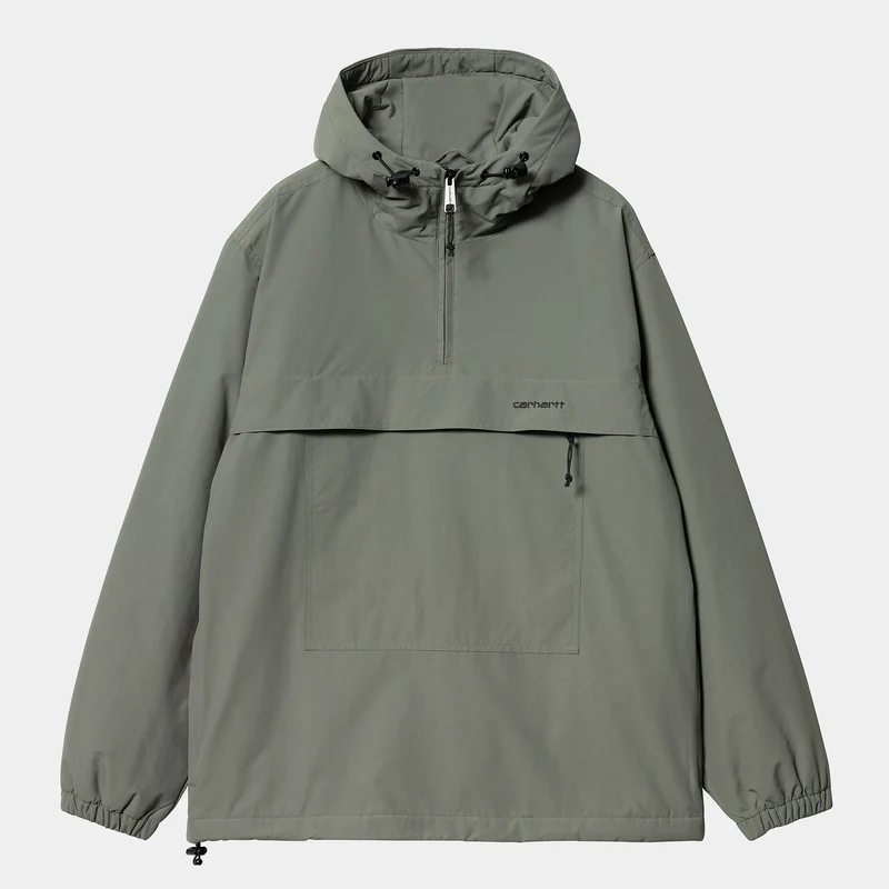 Carhartt WIP Heren windjack pulloverjack - rookgroen