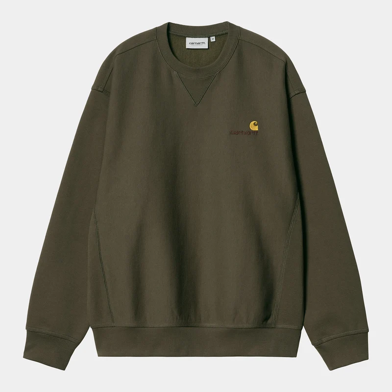 Carhartt WIP HEREN American Script Sweat Top - Plant