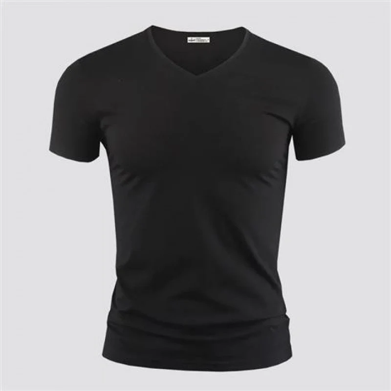 Heren Slim Fit V-hals T-shirt
