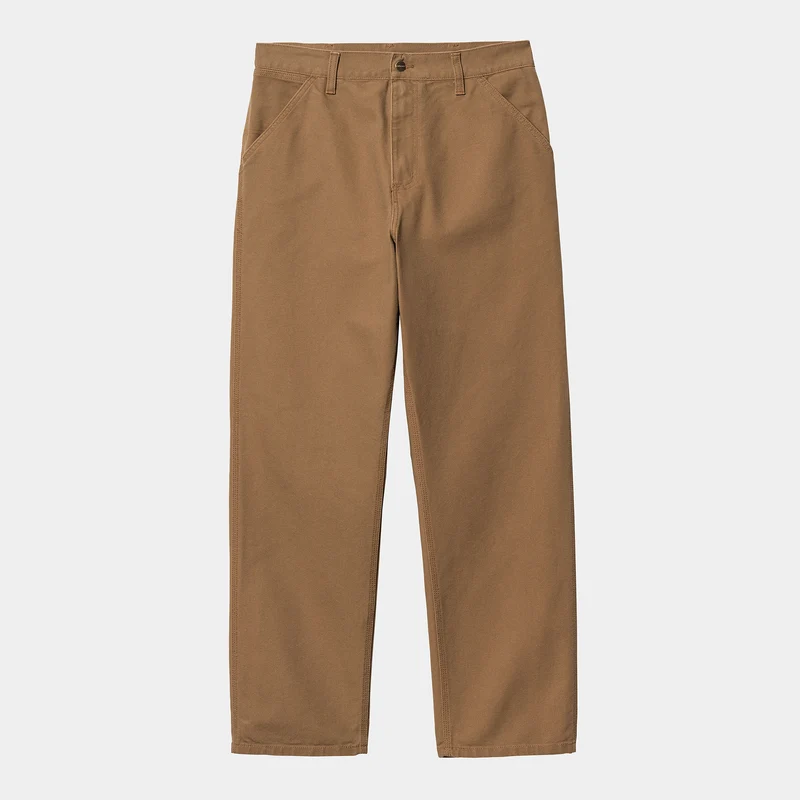 Carhartt WIP HEREN Simple Pant - Hamilton Bruin Gespoeld
