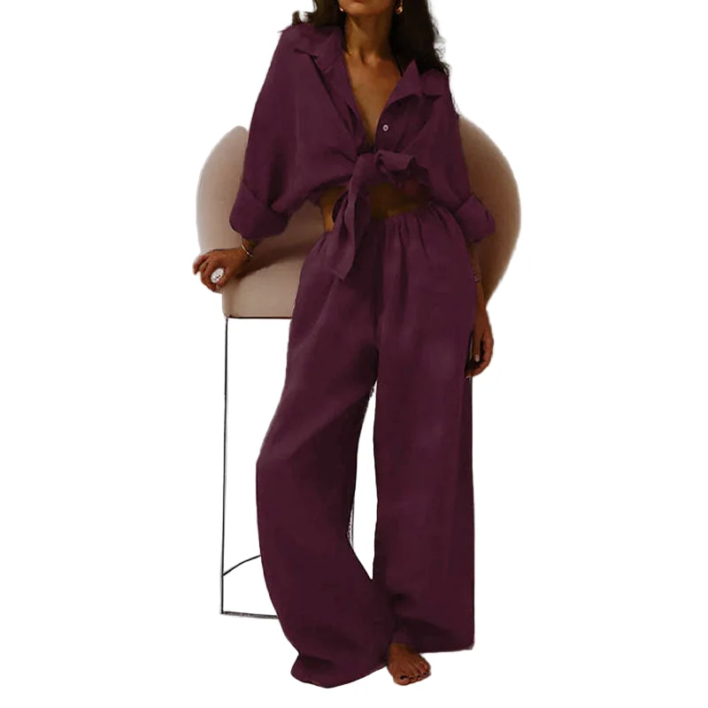 Vrouwen Twee-Piece Set Oversized Linnenmix