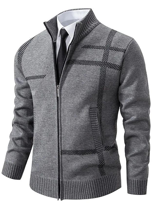 Heren Zipper Trui Stijlvol Gebreid