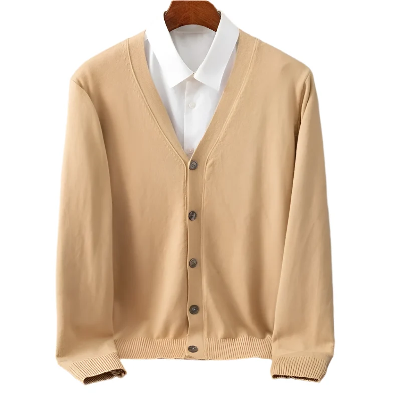 Heren Cardigan Santorini Stijl Cashmere