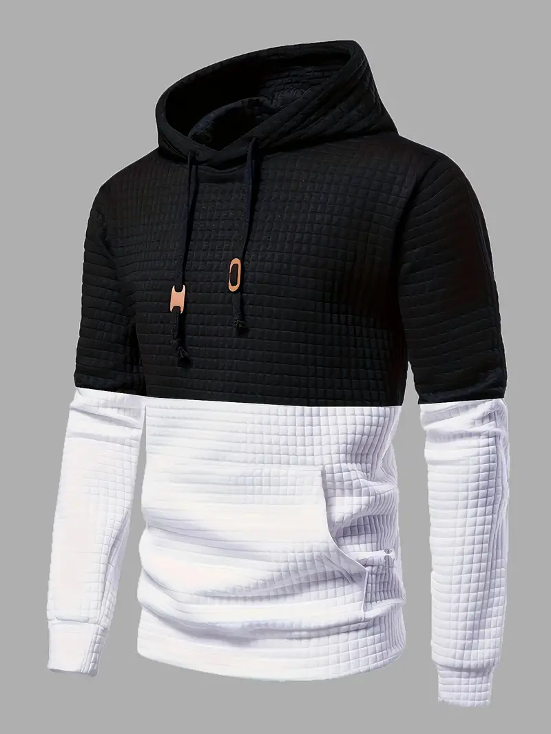 Heren Hoodie Wafelpatroon Zachte Katoenmix Casual Comfort