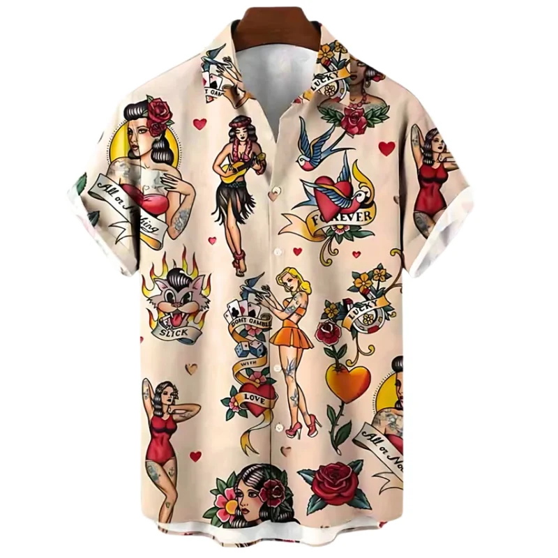 Heren T-shirt Vintage Stijl Lichtgewicht Katoen