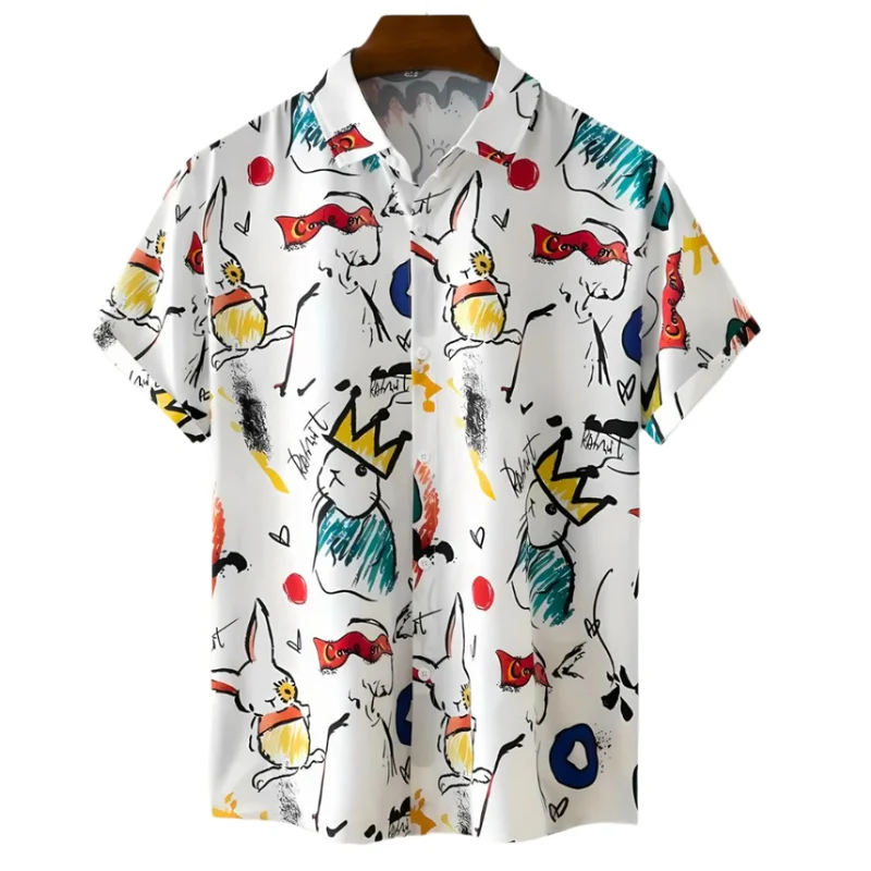 Heren T-shirt Relaxed Stijl met Kunstzinnige Print