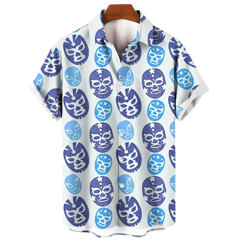 Heren T-shirt Met Luchador Prints Lichtgewicht