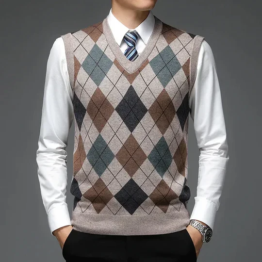 Heren Vesttrui Casual Ademend Katoenmix