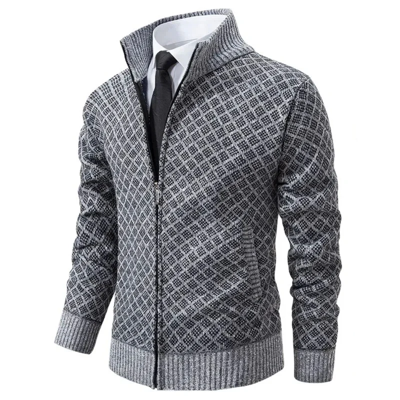 Heren Cardigan Jacquard Stijlvol Comfortabel Materiaal