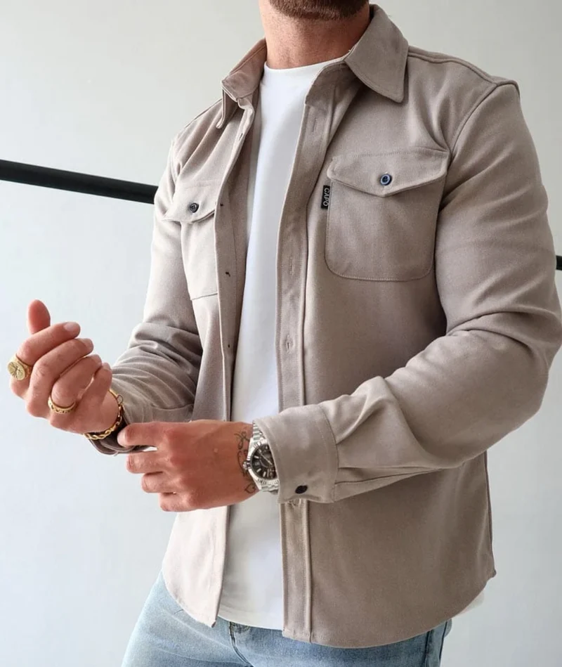 Heren Shirt Modern Ademend Katoen Casual Stijl