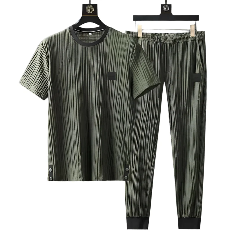 Heren Set Comfy Katoen en Zijde Lichtgewicht Zomerstijl
