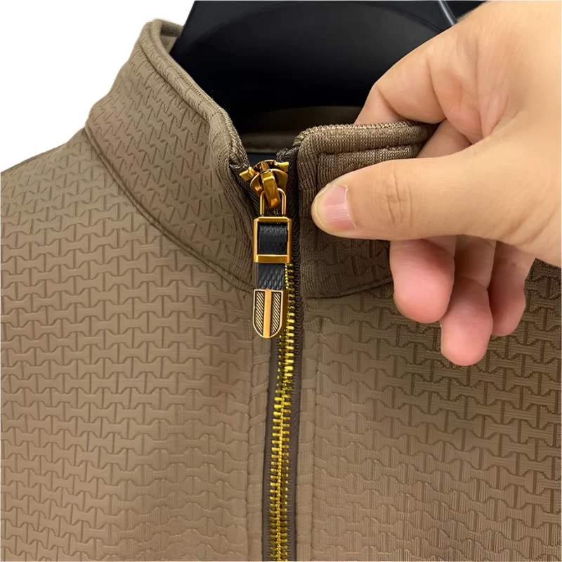 Heren Half Zip Trui Casual Katoenmix
