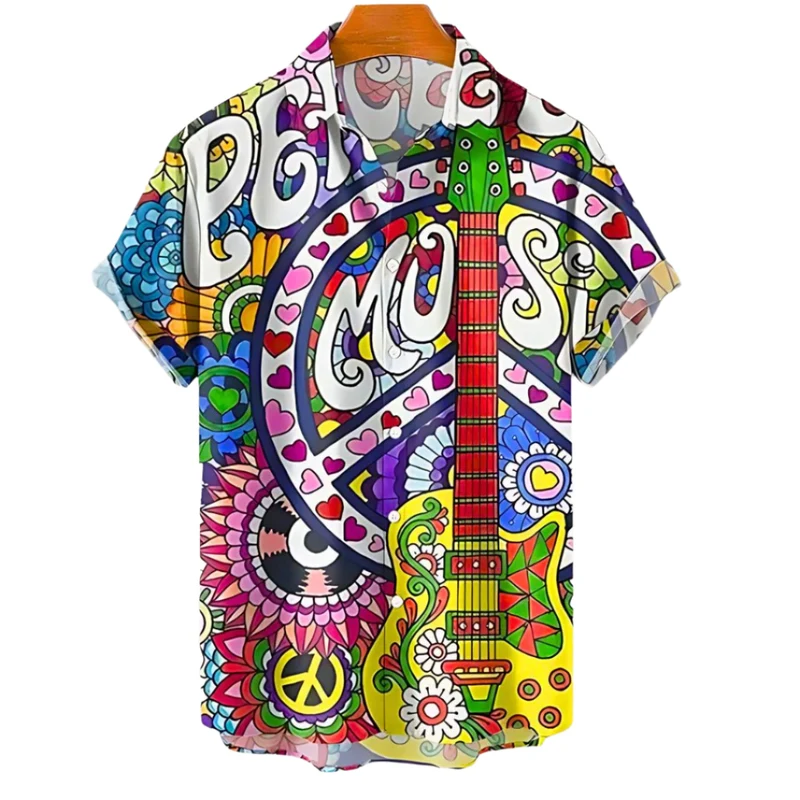 Heren T-shirt Vrolijke Print Lichte Stof Ontspannen Pasvorm