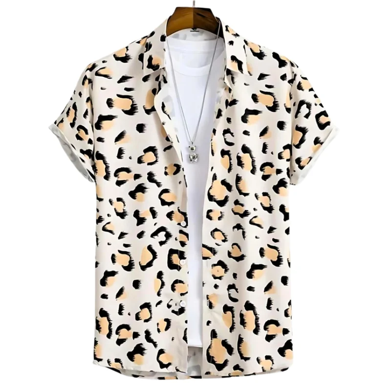 Heren T-Shirt Relaxed Stijl Lichtgewicht Wildcatprint