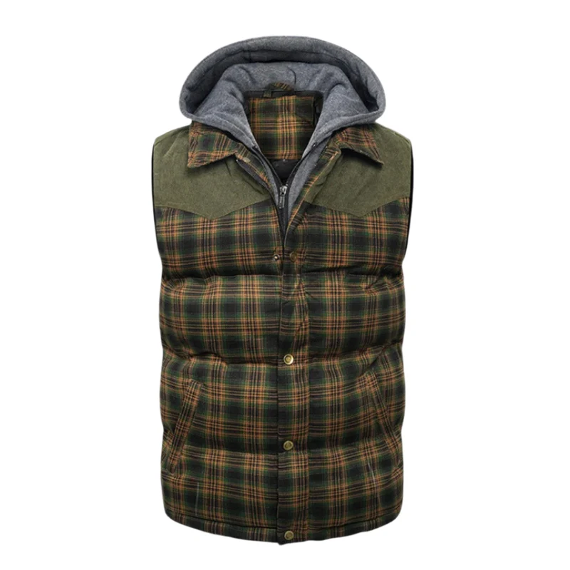 Heren Hooded Vest Voor Avonturen in Katoen en Polyester