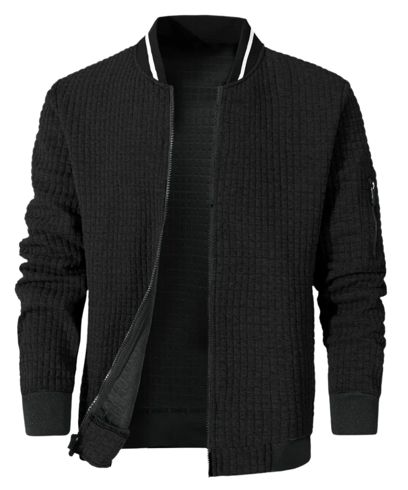 Heren Bomberjack Minimalistisch Katoen-Polyester