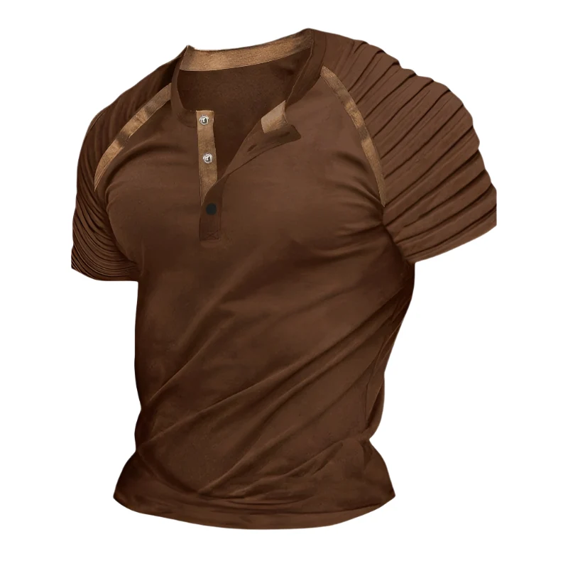 Heren T-Shirt Casual Gestreept Polyester voor Zomeruitjes