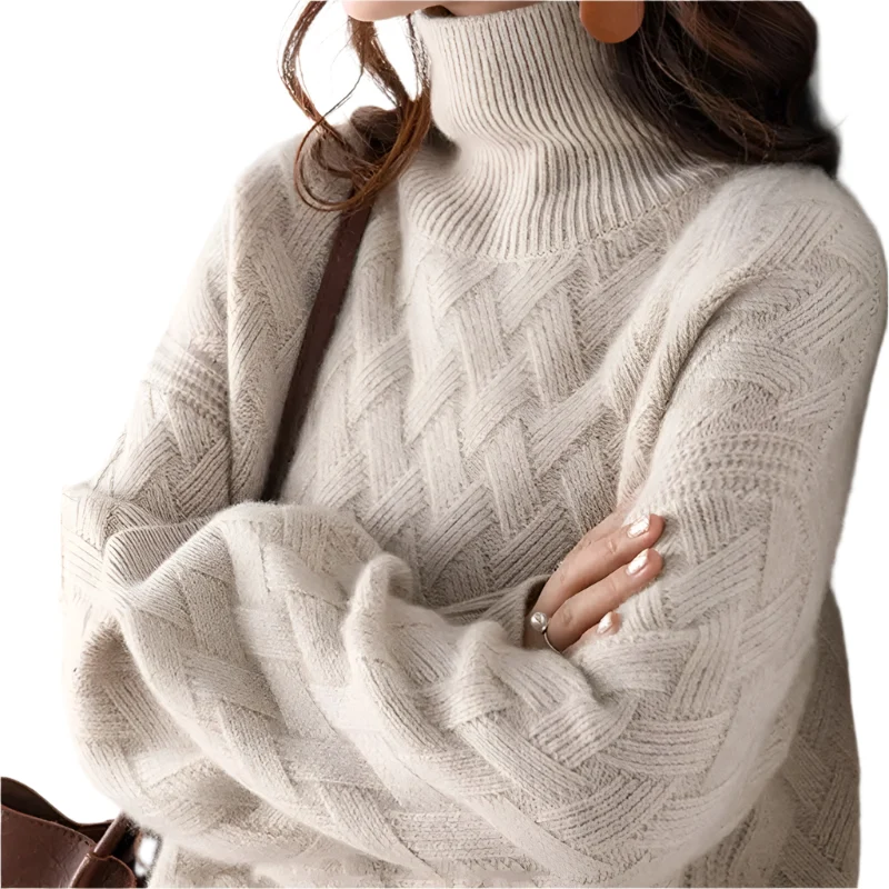 Dames Turtleneck Trui Cashmere Mix
