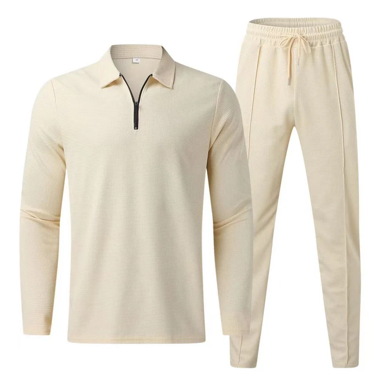 Mannen Twee-Delen Set Elegante Stijl Hoogwaardige Stoffen