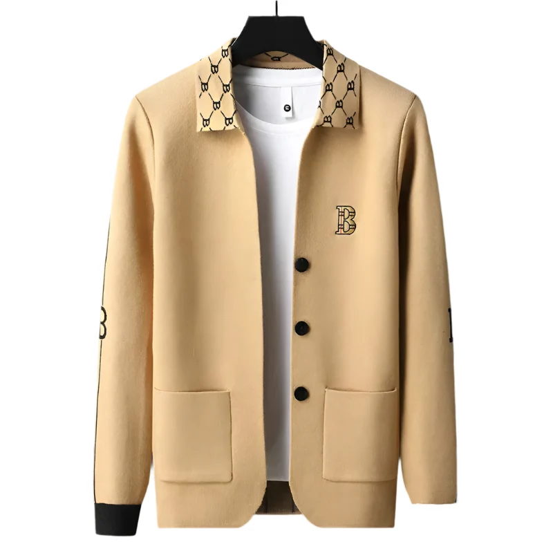 Heren Cardigan Uniek Patroon Polyester met Twee Voorzakken