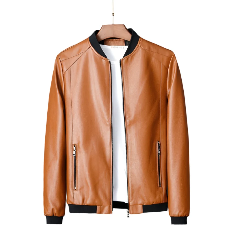 Heren Leren Motorjack Urban Stijl Weerbestendig