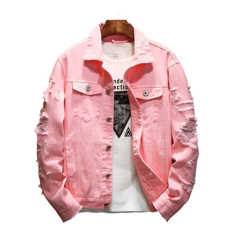 Heren Denim Jacket Urban Stijl Katoen