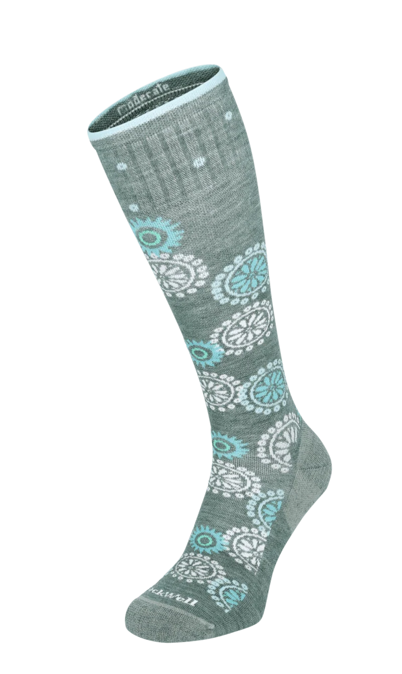 Block Print Dames Compressiekousen Klasse 1 Juniper
