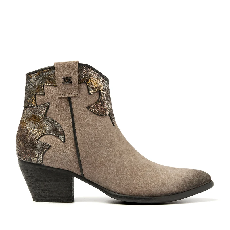 Arletta Dames Enkellaarsjes Suede Fango
