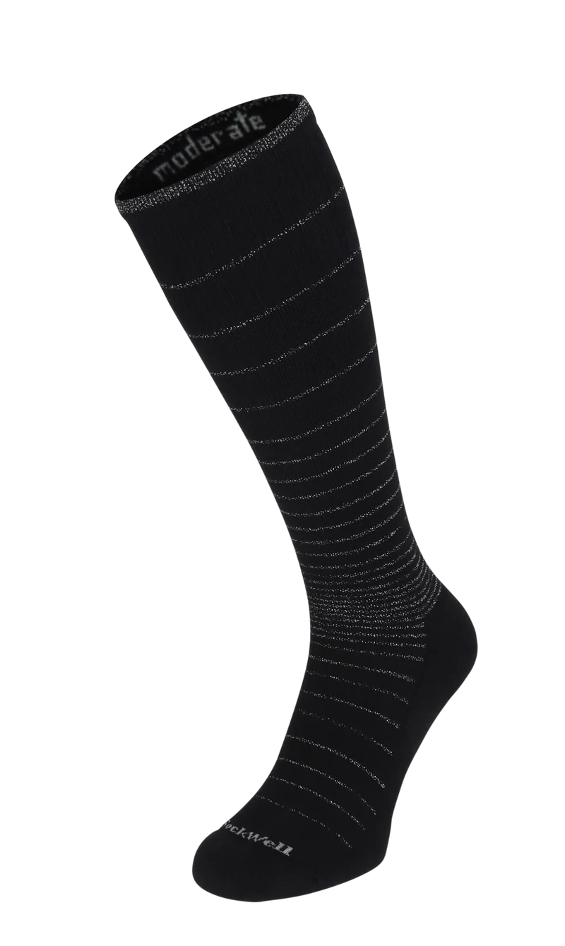 Circulator Dames Compressiekousen Klasse 1 Black Sparkle