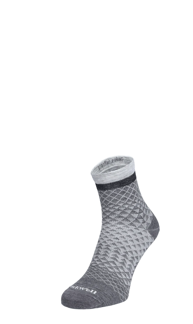 Plantar Ease II Quarter Dames Hielspoor Sokken Klasse 2 Charcoal
