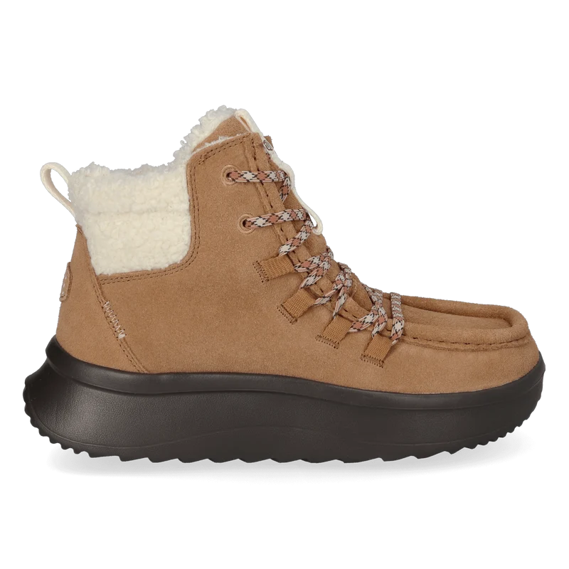 Wendy Apres Suede Cozy Dames Boots Chestnut/Black
