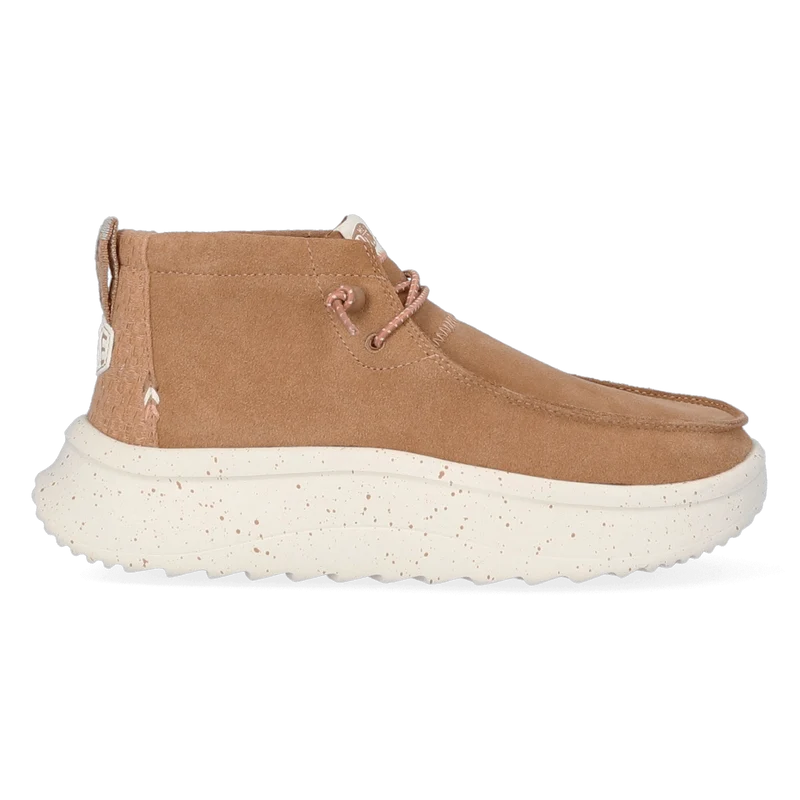 Wendy Peak Hi Suede Dames Instappers Chestnut