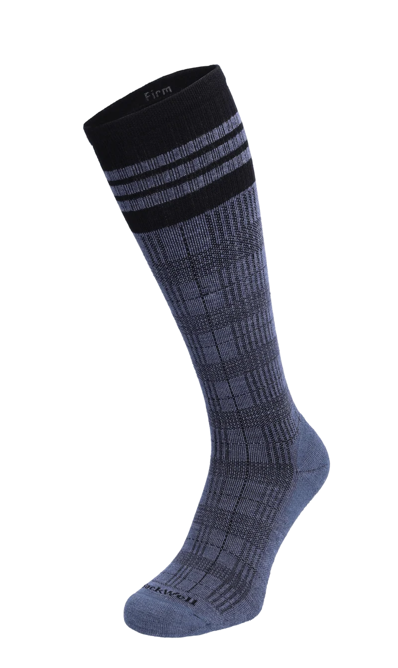 Tartan Heren Compressiekousen Klasse 2 Denim