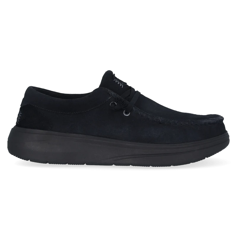 Wally Comf Suede Heren Instappers Black