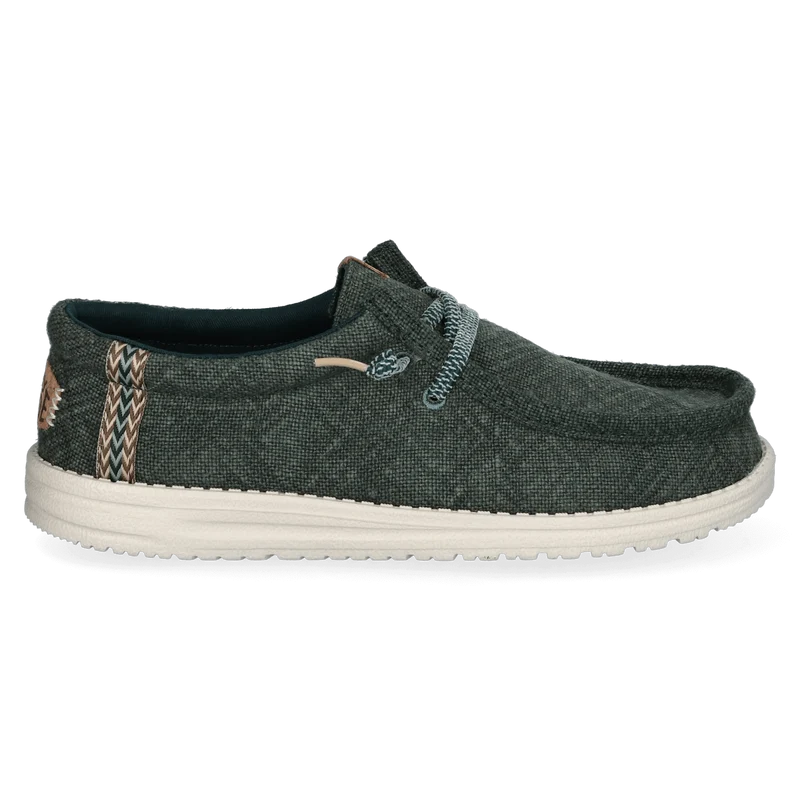 Wally Jute Heren Instappers Sea Green