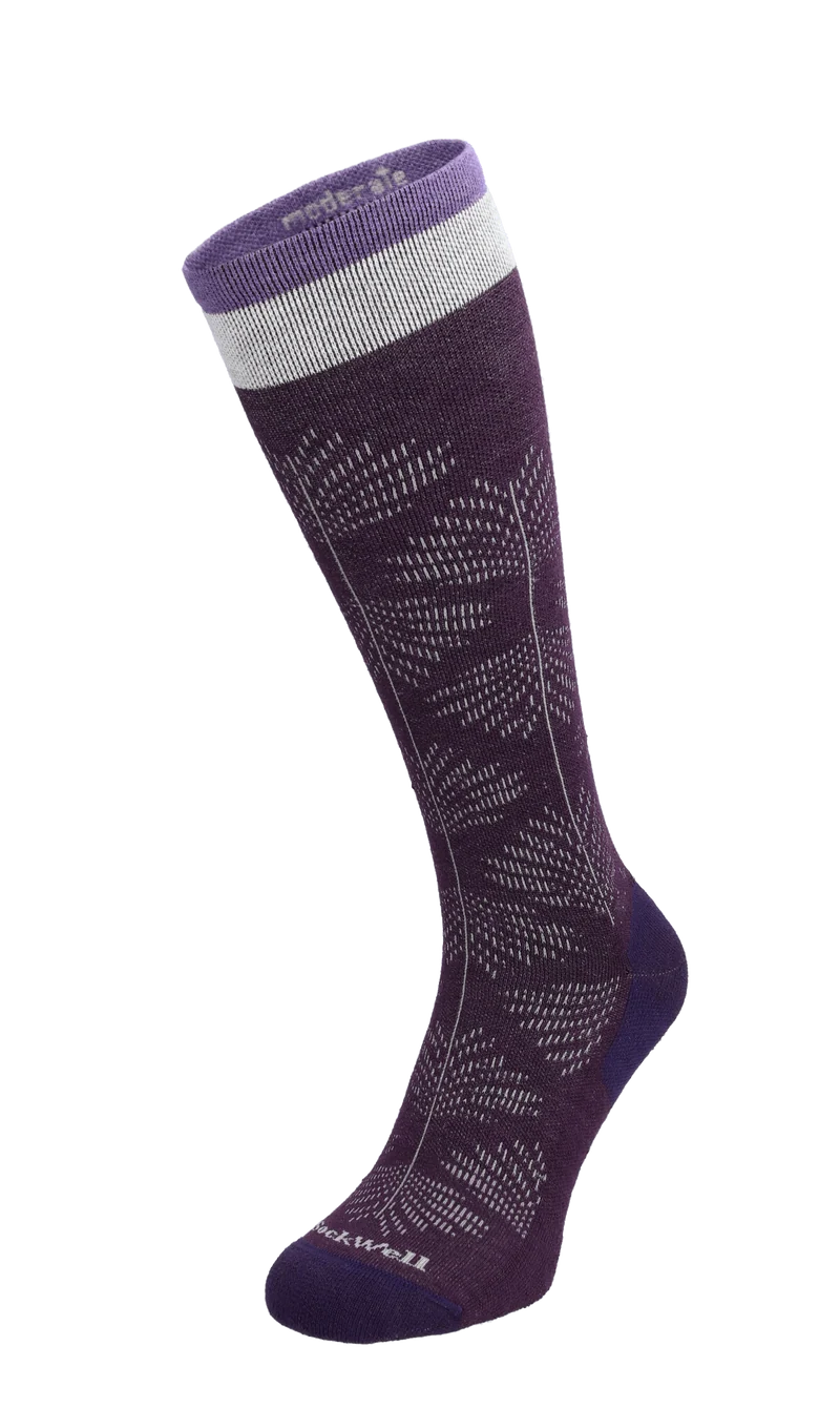 Full Floral Dames Compressiekousen Klasse 1 Blackberry