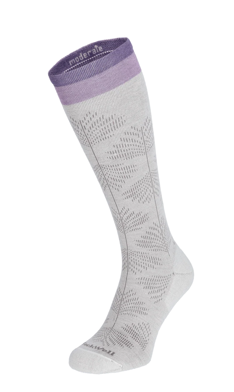 Full Floral Dames Compressiekousen Klasse 1 Natural