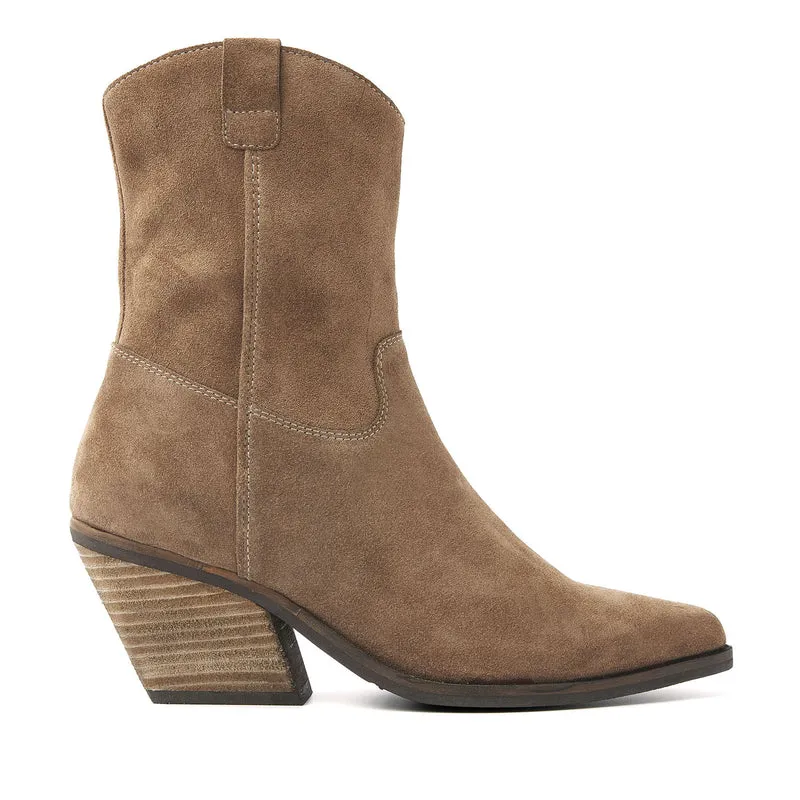 Dames Enkellaarsjes 53.596 Taupe