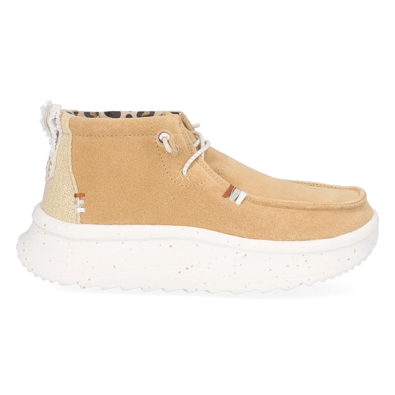 Wendy Peak Hi Suede Dames Instappers Tan