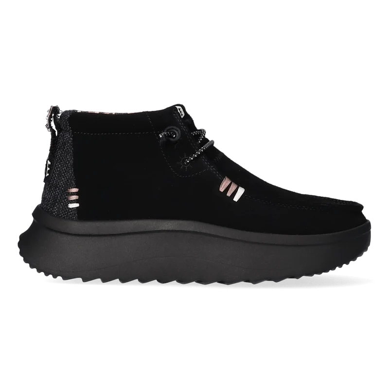 Wendy Peak Hi Suede Dames Instappers Black