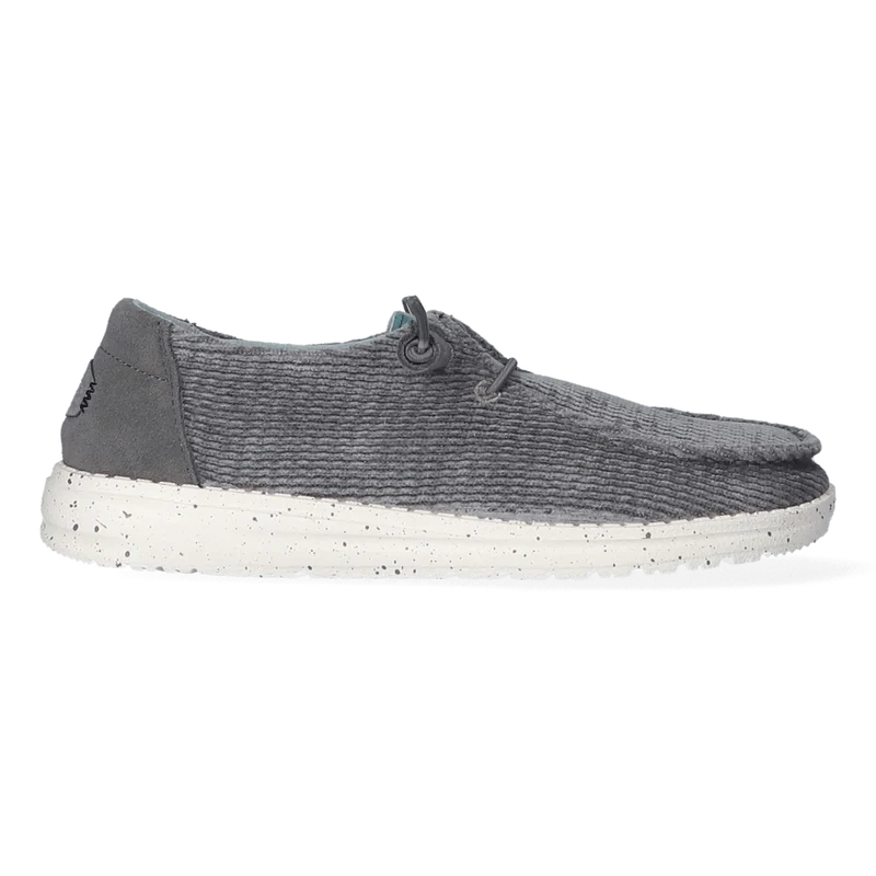 Wendy Wave Corduroy Dames Instappers Charcoal