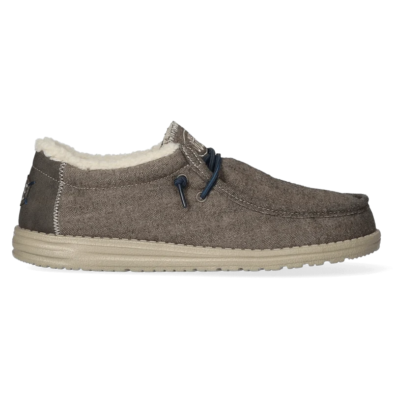 Wally Herringbone Heren Instappers Chocolate