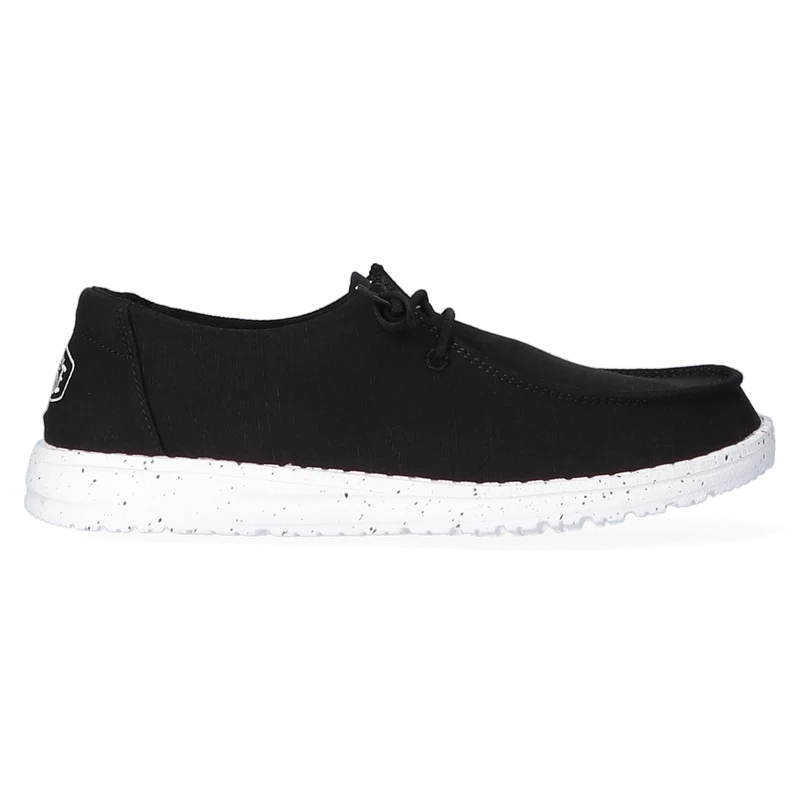 Wendy Slub Dames Instappers Black