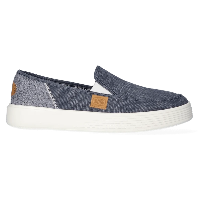 Sunapee Craft Linen Heren Instappers Navy