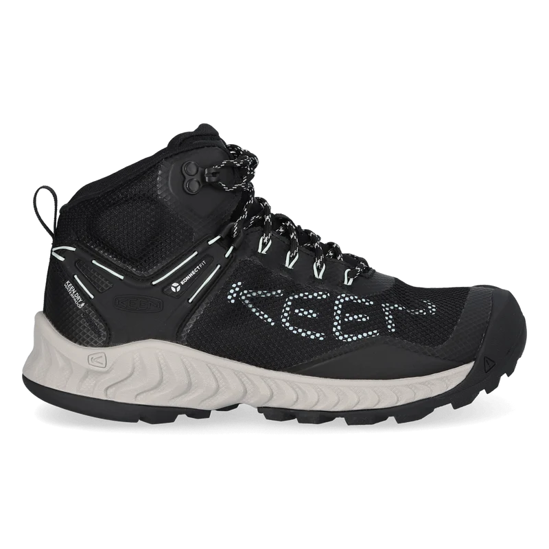 NXIS EVO Mid Dames Wandelschoenen Black/Blue Glass