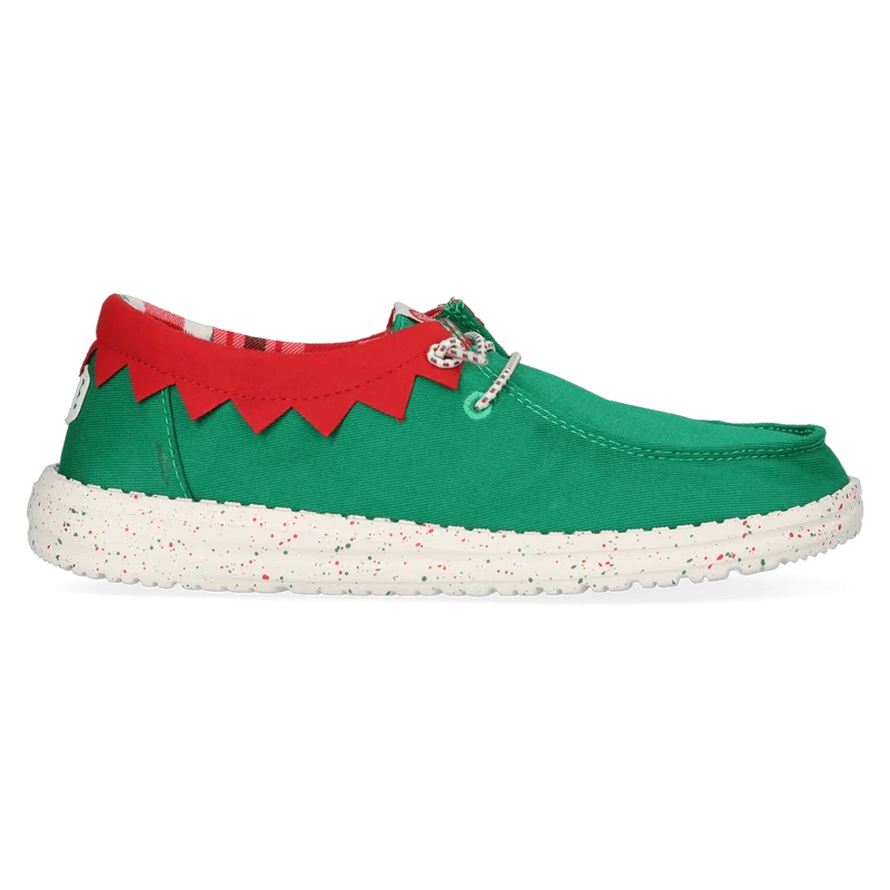 Wally Holiday Elf Heren Kerst Schoenen Green/Red